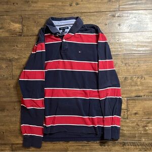 Y2K Striped Mens Tommy Hilfiger Polo
